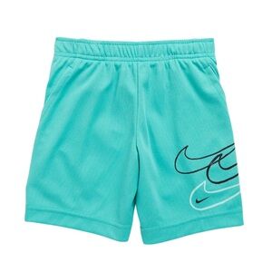 Nike boys logo basketball sport shorts aqua black size 2T 🩵🖤